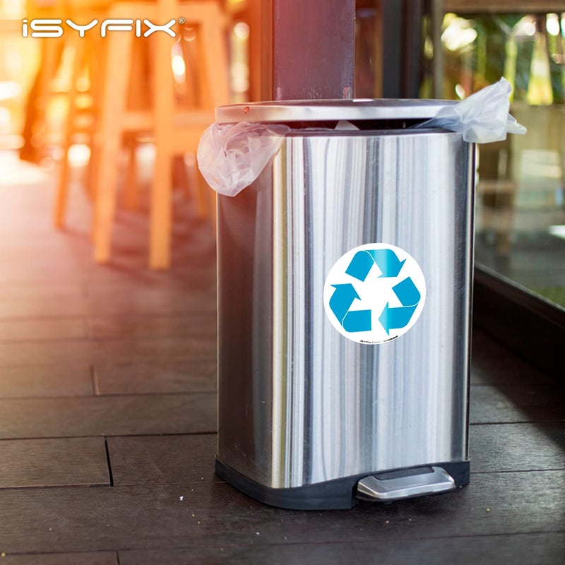 iSYFIX Recycle Sticker for Trash Can â€“6 Pack 5 inch- Premium Self-Adhesive Vinyl, Laminated for Weatherproof, UV Resistant, Perfect Label Stickers for containers, Ideal Sign for Home, Office, Kitchen - Image 5